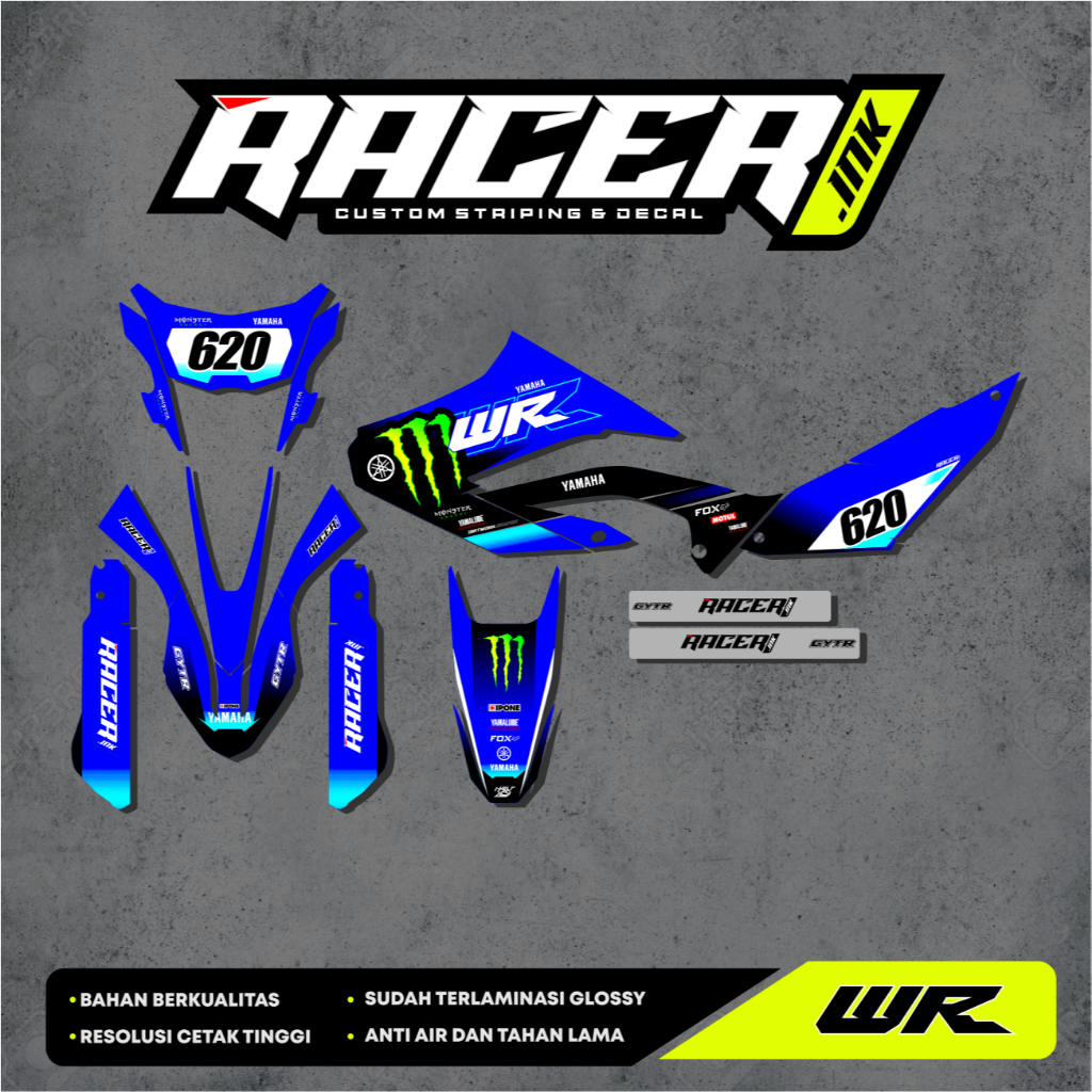 DECAL WR 155 FULLBODY VARIASI MONSTER ENERGY GLOSSY BY RACER INK