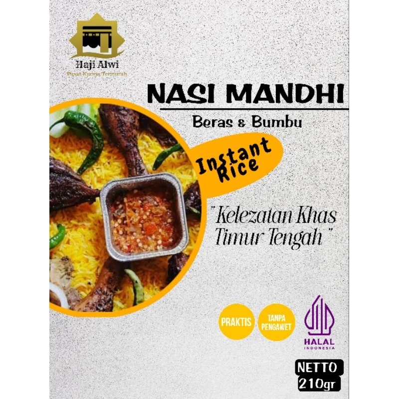 

NASI ARAB INSTAN / NASI MANDHI / NASI KEBULI / NASI KABSAH / NASI BRIYANI / NASI BUKHORI / NASI BASMATI INSTAN 200 Grams, 350 Grams , 500 Grams