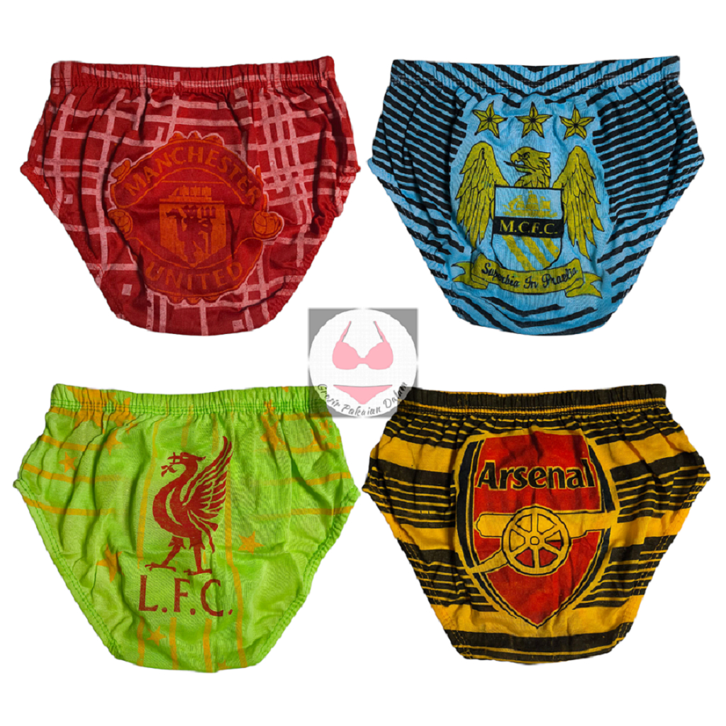 Celana Dalam Anak Laki Laki CD Anak Cowok Sepak Bola Club Arsenal Liverpool Manchester City MU