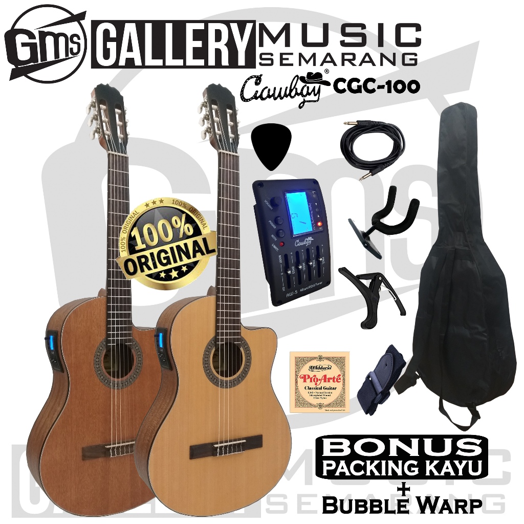 ORIGINAL Gitar Klasik Elektrik Import Merk Cowboy CGC-100 NA CGC 100NS