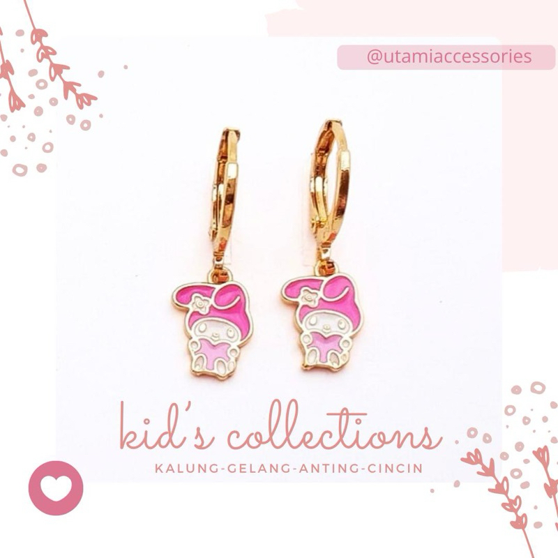 Anting anak emas, Gelang anak emas, kalung anak emas, cincin anak emas model MY MELODY EMAS GOLD