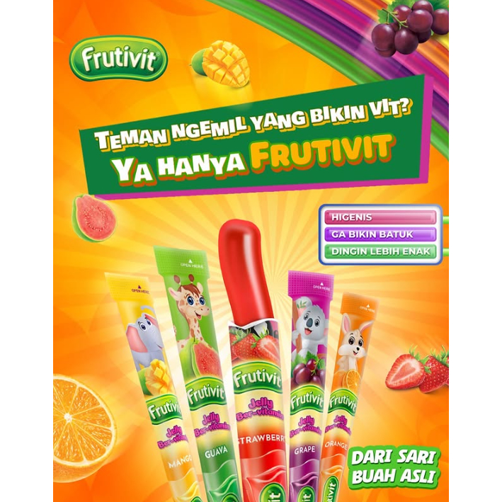 

[ BERKAH ] Frutivit Jelly Bervitamin Box Isi 20x20gr Jelly Assorted Agar Jelly Aneka Rasa Buah