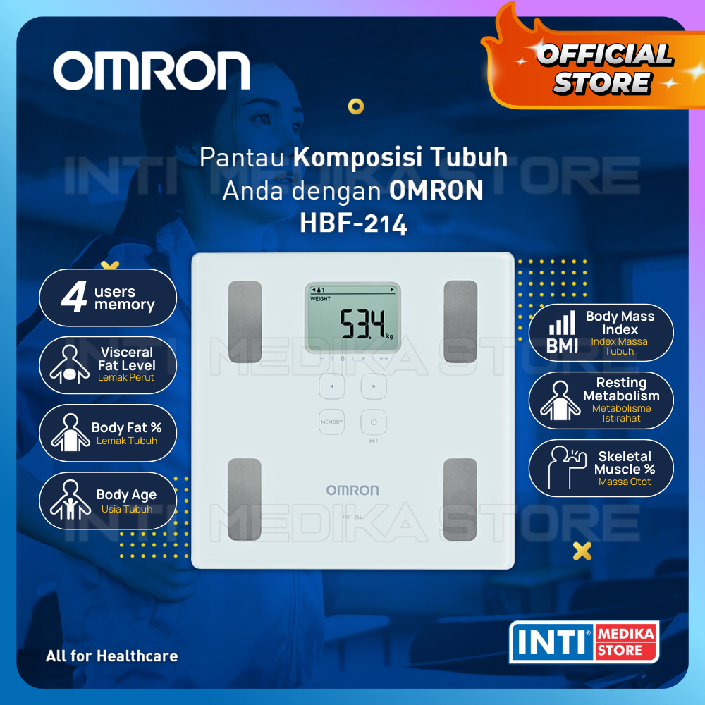 OMRON - Timbangan Badan Digital | Timbangan Omron HBF 214