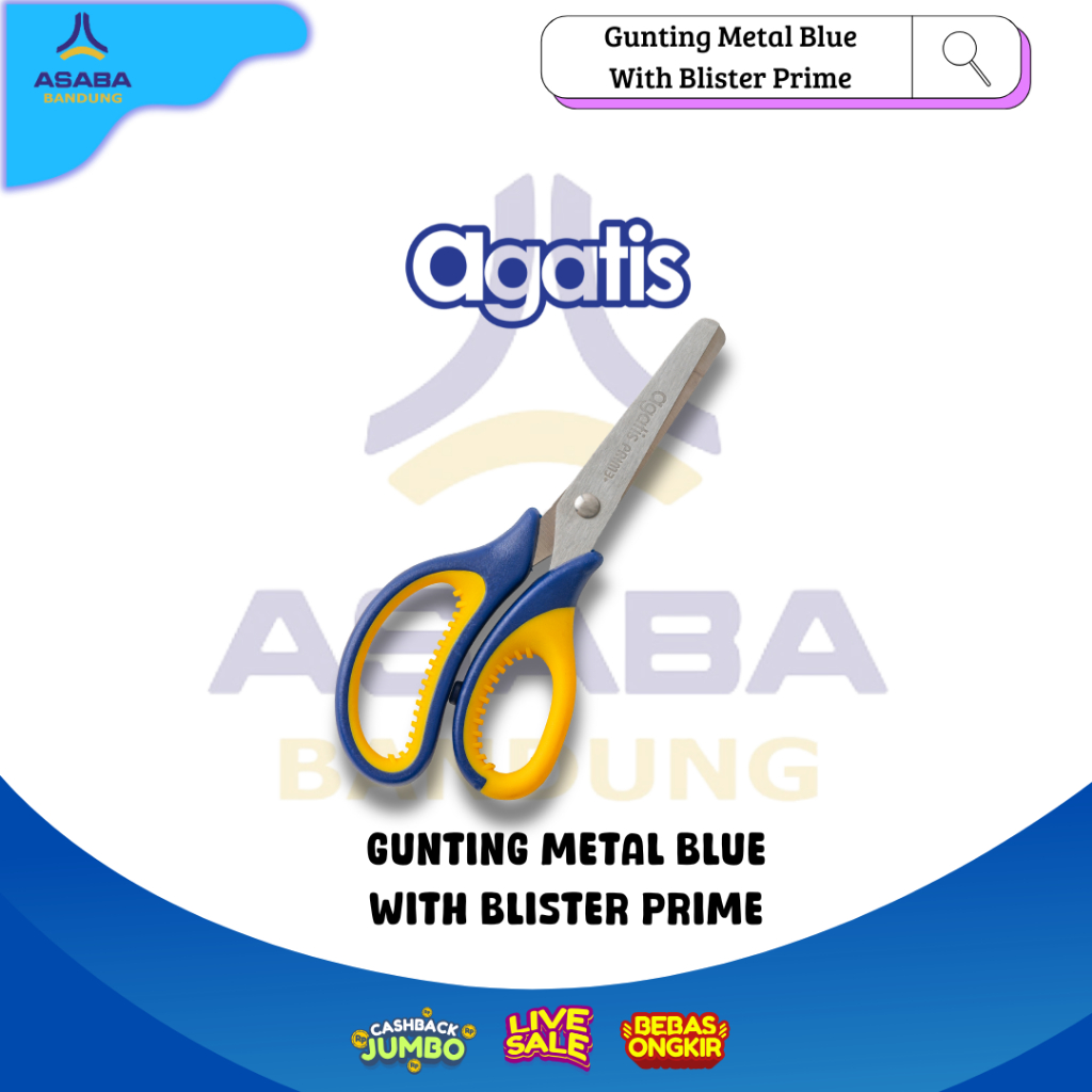

Asaba Bandung - AGATIS Gunting Metal - Gunting Anak - AGATIS Prime Gunting Metal Gunting Metal - Gunting untuk Anak Nyaman Digenggam