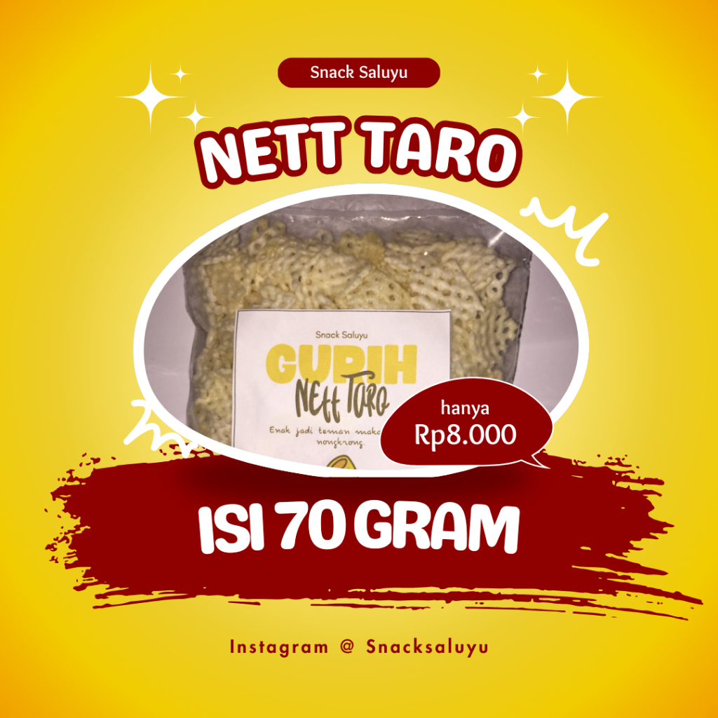 

Nett Taro 70 Gram Snack Makanan Ringan Siap Santap Jajanan Ringan Jadi Teman Makan Dan Nongkrong
