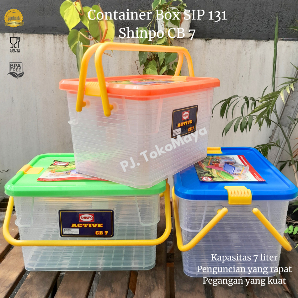 Shinpo SIP 131 CB 7 Active Kotak Penyimpanan Kontainer 7 Liter / Container Box 7 L / Lock Seal CB Sh