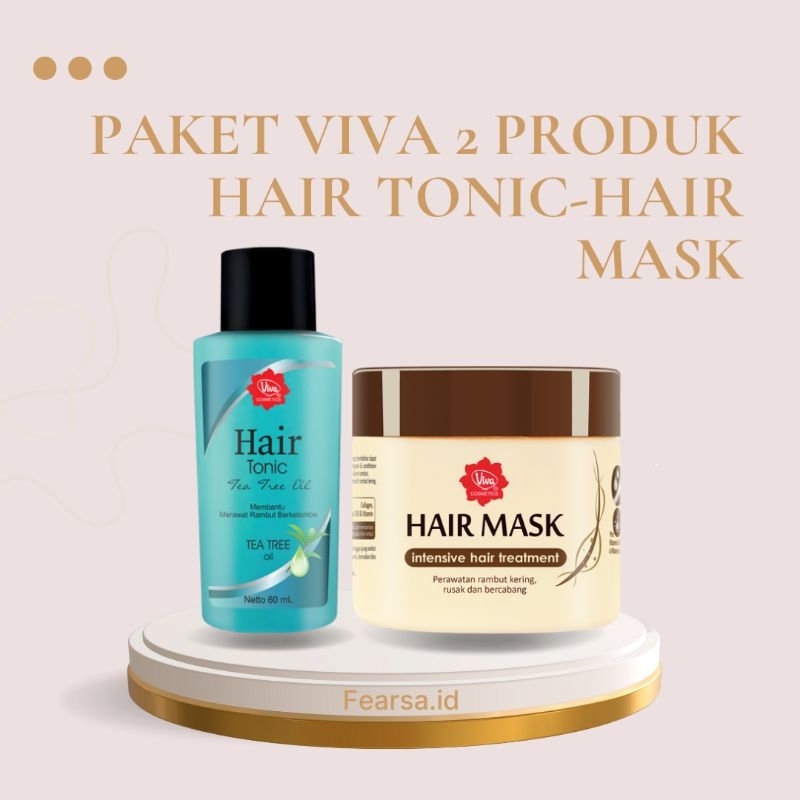 Viva Paket Hair / Viva Hair Mask + Viva Hair Tonic / Paket 2 Produk Perawatan Rambut Viva