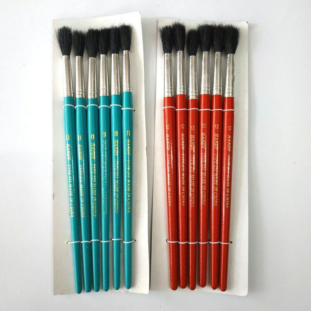 

Kuas Lukis Cat Air No. 11 & 12 isi 6 pcs