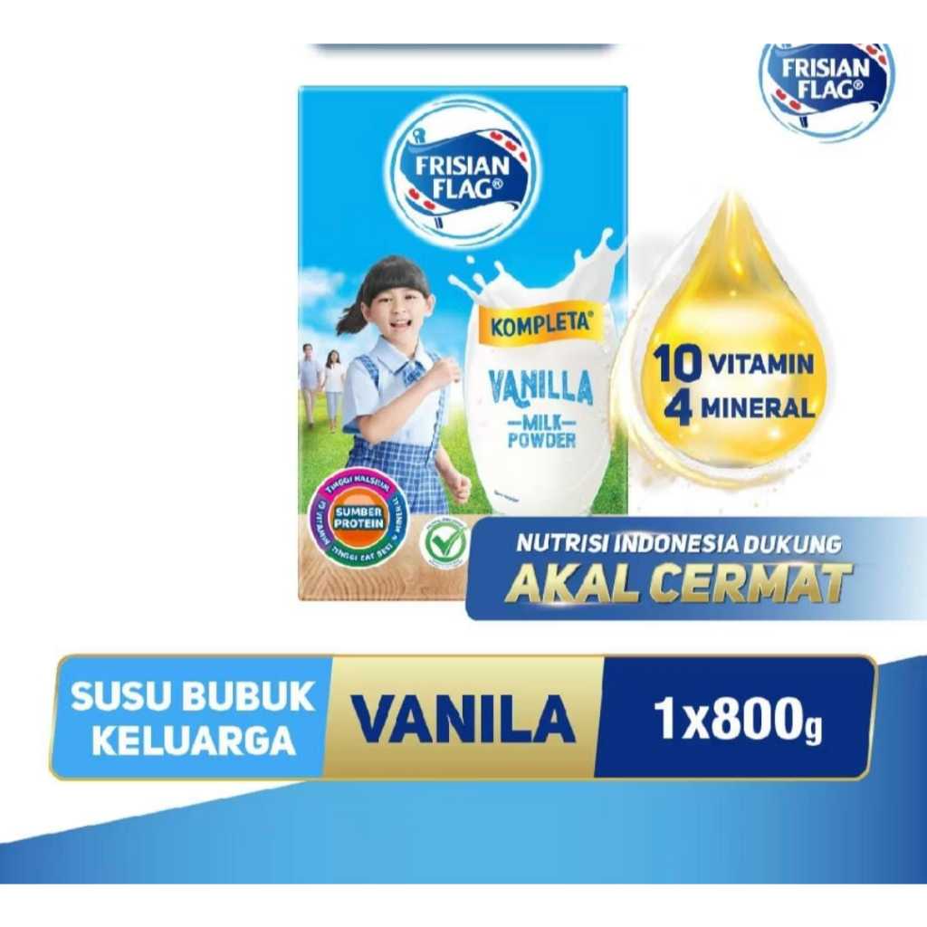 

Susu bendera Frisian Flag Kompleta Vanilla 800gr / 800 gr
