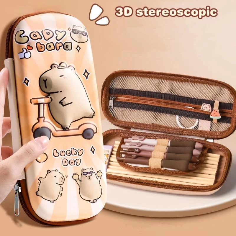 

UE - Kotak Pensil 3D Eva Capybara Tempat Pensil Alat Tulis Stationary Anak PAUD-TK SD / kotak pensil labubu / kotak pensil kartun / kotak pensil lucu