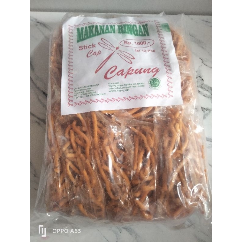

capung kripik stik pedas gurih enak/1 pack isi 12 pcs / AnggunYusuf Collections