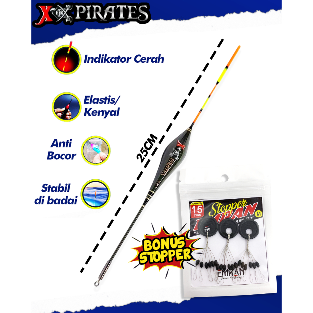 Kambangan Anti Badai X Pirates Bahan Sterofoam Bonus Stopper
