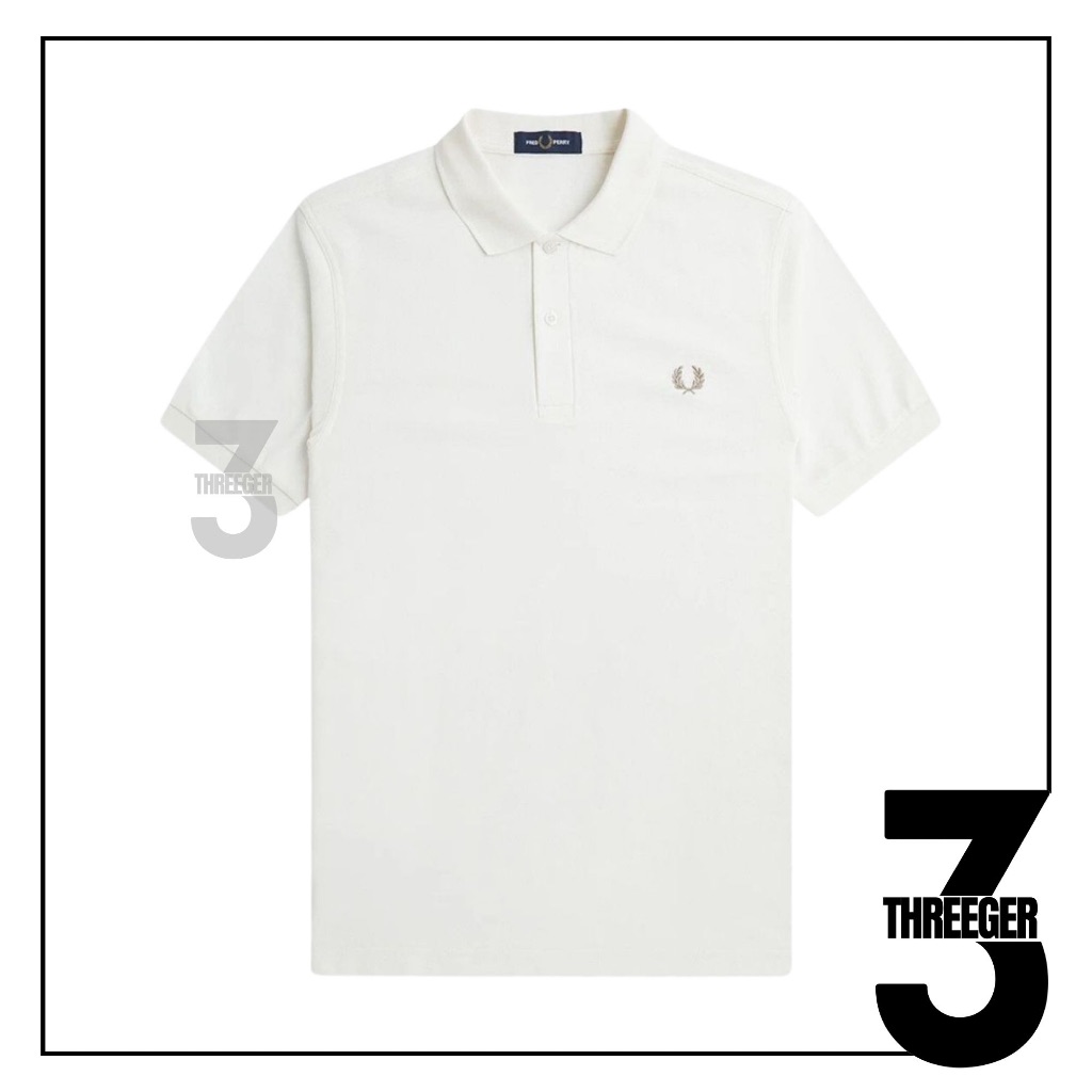 Fred Perry Gold Logo Plain Polo Ecru  Original / Fred Perry Polo Original