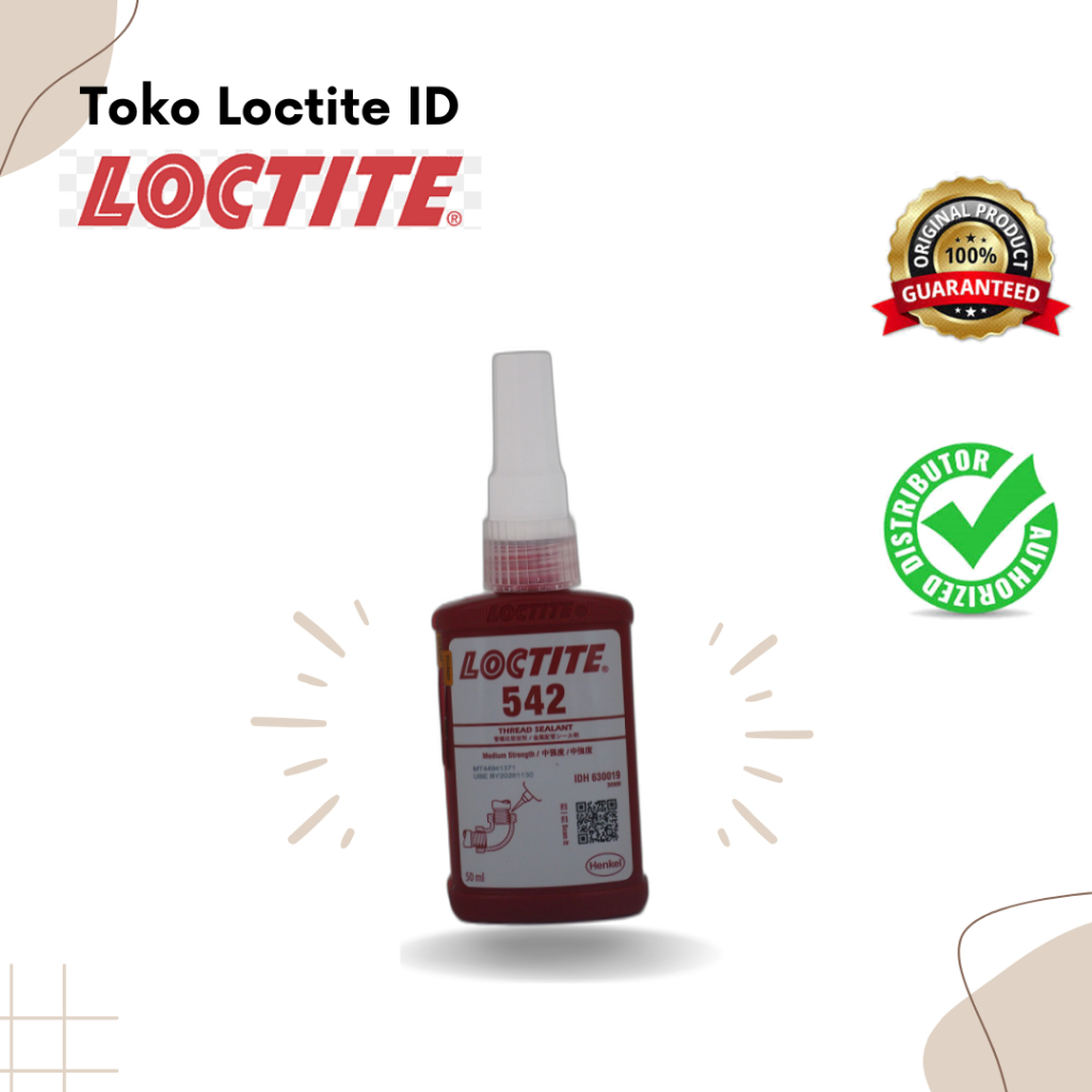 LOCTITE THREAD SEALANT 542 50 ML/ LEM PIPA BESI/LEM PIPA LOGAM/LEM FITTING