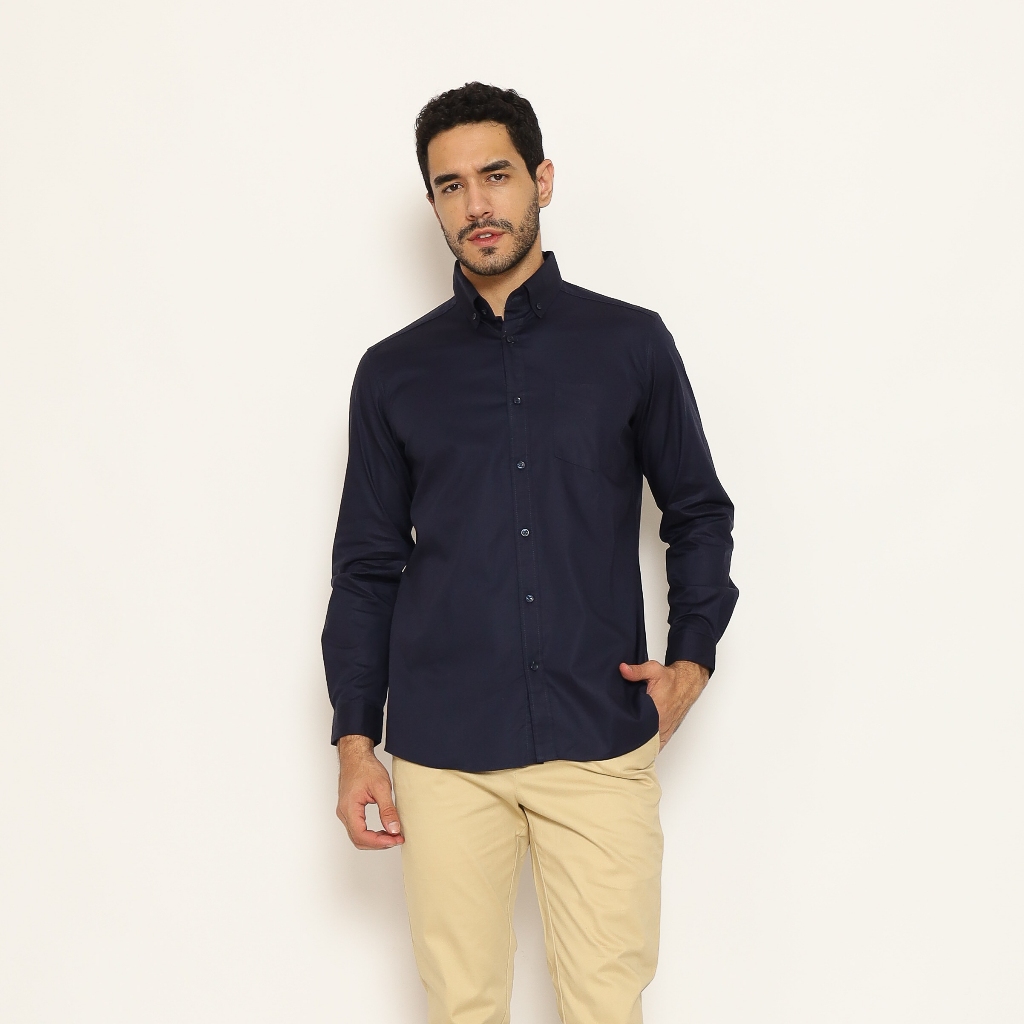 SCHOELLER Kemeja Pria Slim Fit – Baju Kantor Formal Lengan Panjang Elegan