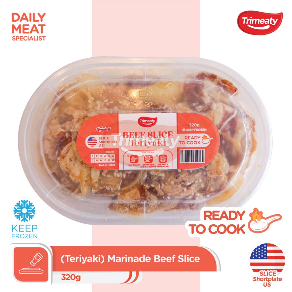 

Beef Slice Teriyaki (Shortplate) / Slice Shortplate Marinasi Teriyaki - 320gr