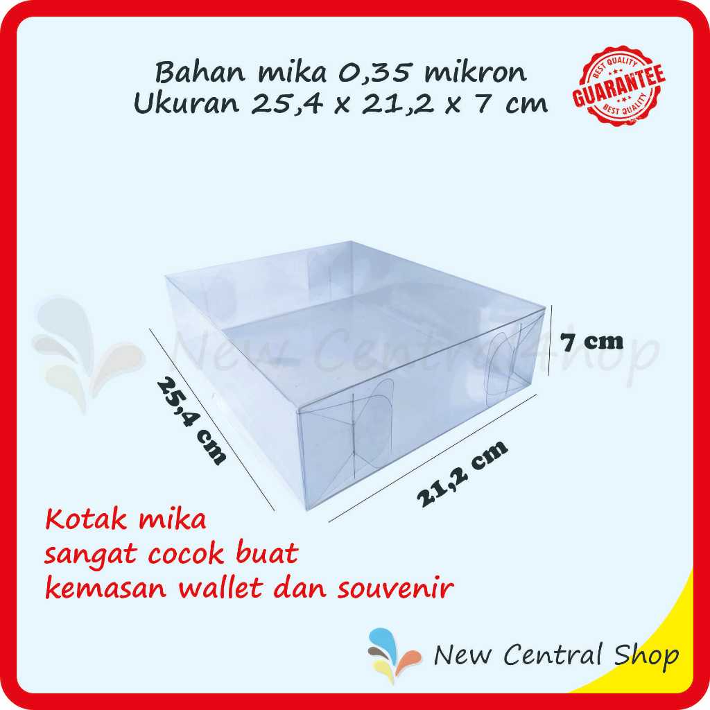

Kotak Mika Sarang Walet 25,4 X 21,2 X 7 Cm / Kotak Mika / kotak souvenir