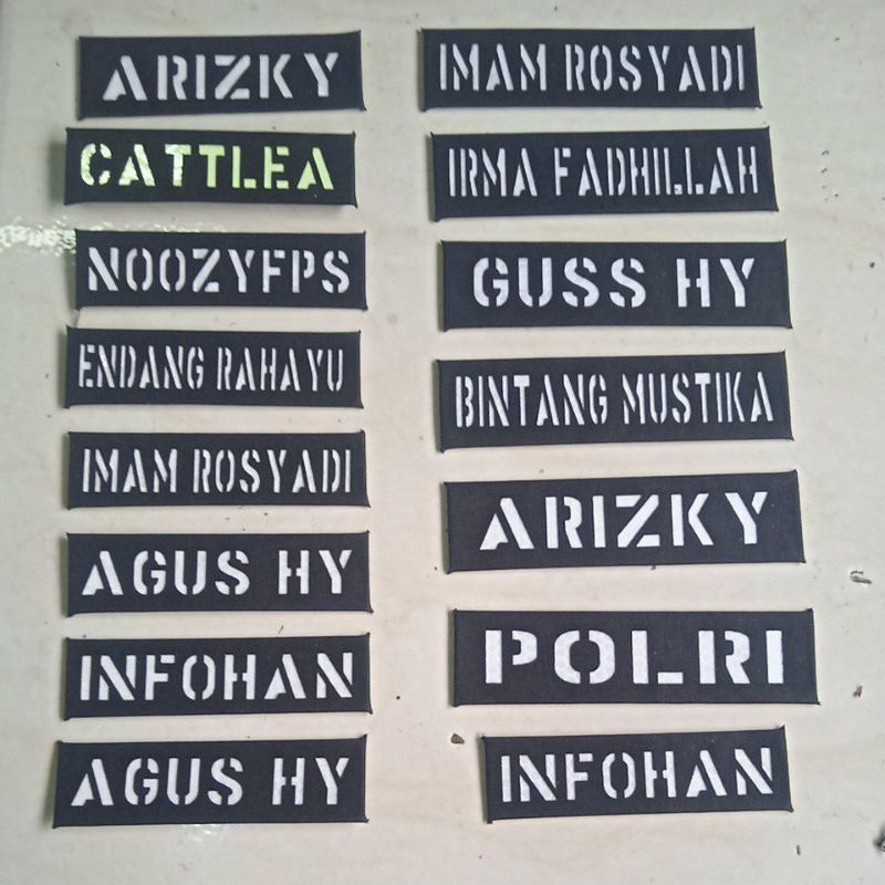 

Nametag Lasercut custom