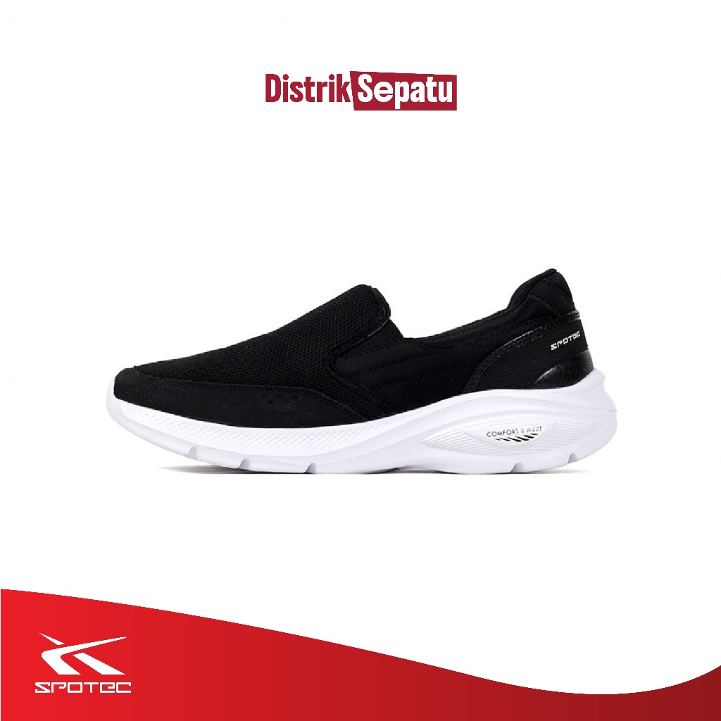 Spotec Walking Fiat/Sepatu Walking/TERBARU/Pria Wanita/Hitam - Putih