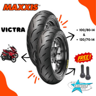 Ban motor PCX 150 Vario 160 Sepasang Maxxis Victra Ring 14 Depan Belakang 100/80 & 120/70 Tubles