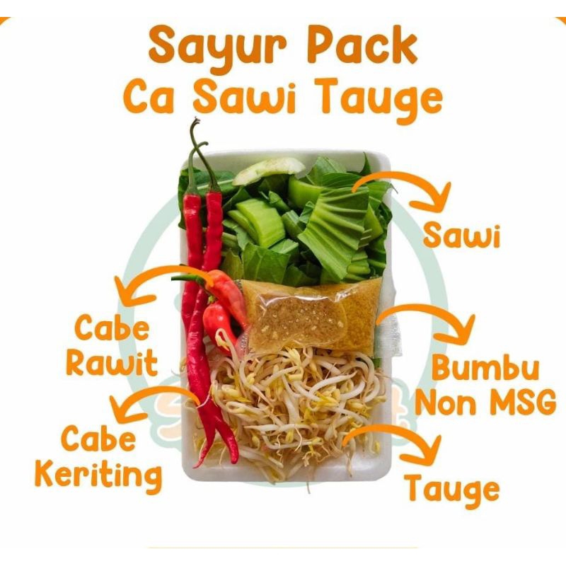 

KIRIM INSTAN Paket Sayur Potong Ca Sawi Tauge / Sayur Ca Sawi Tauge Pack