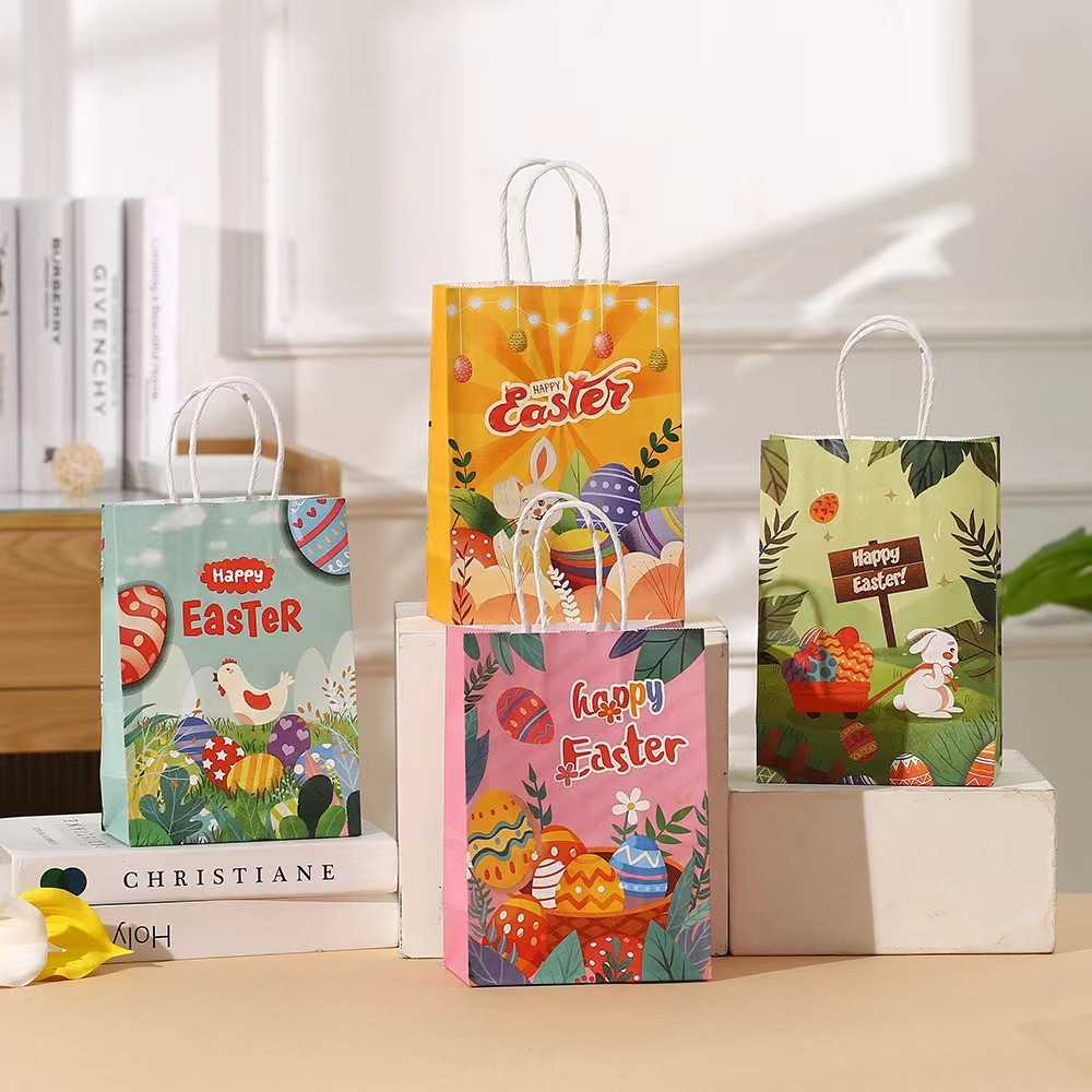 Satuan- Paperbag Paskah/ Tas Kado Gift Paskah Easter/Paperbag Goodiebag Hamper Paskah/ Kraftpaper ta