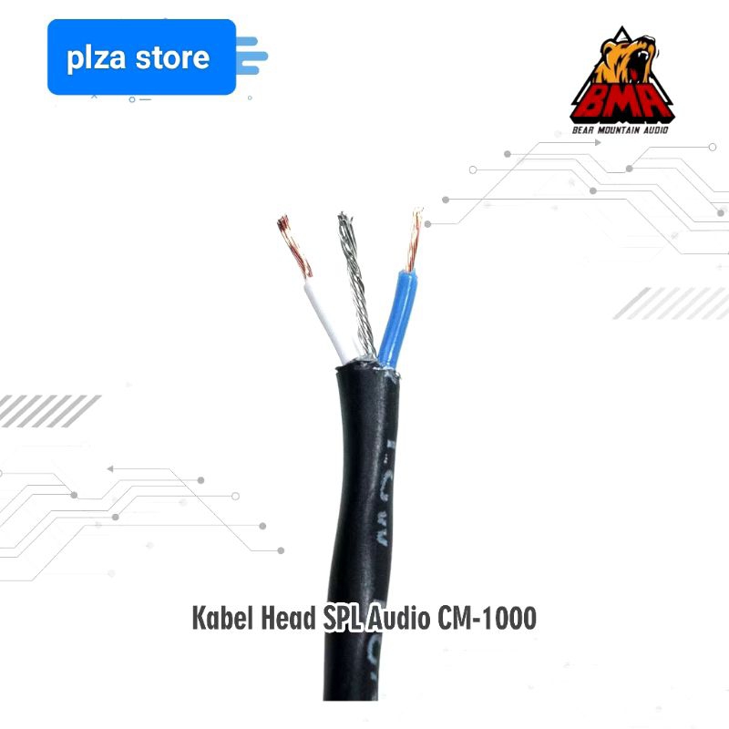 Kabel head Kabel skerem SPL Audio hitam ecer Kabel microphone SPL audio CM-1000 CM1000