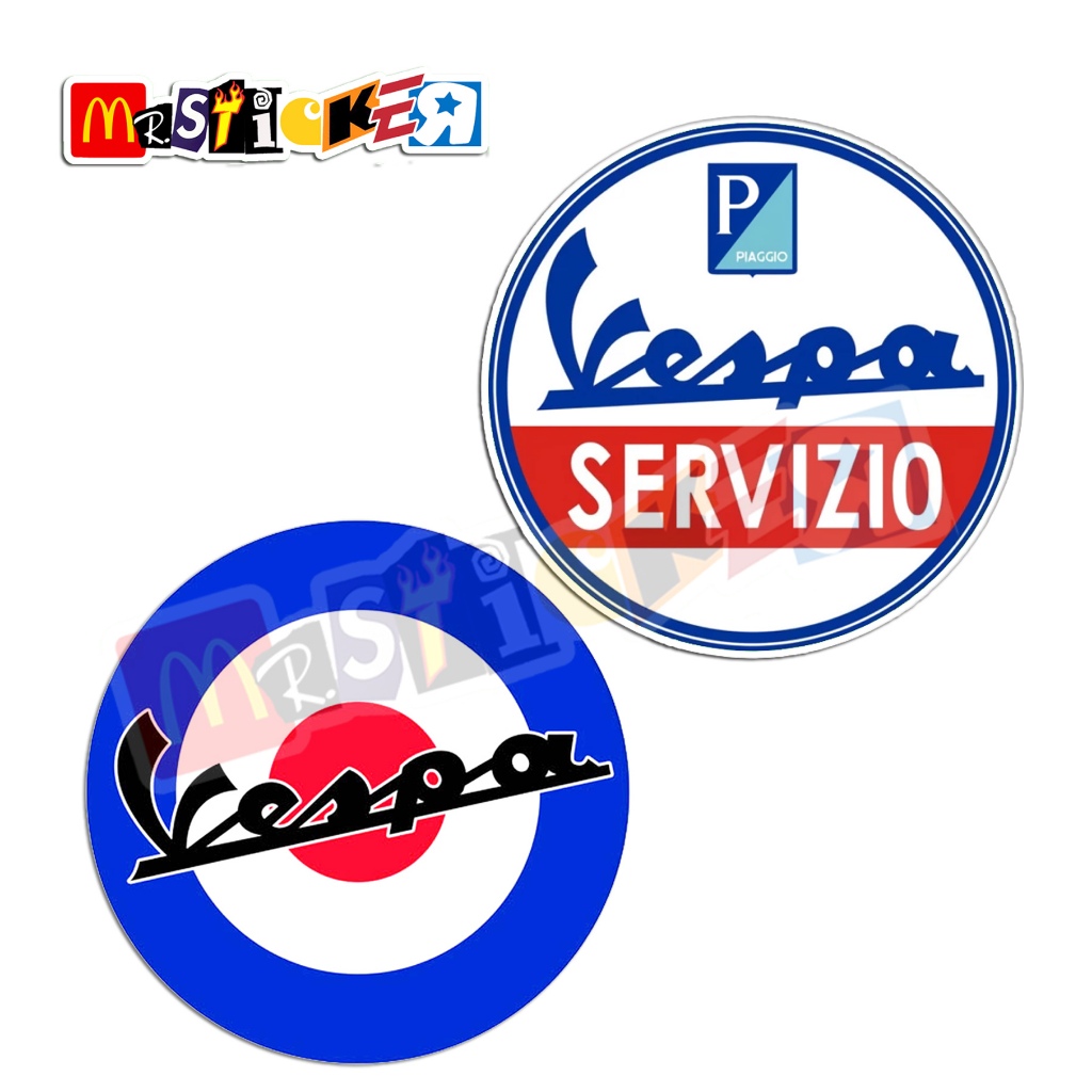 

sticker Vespa servizio logo rounded stiker
