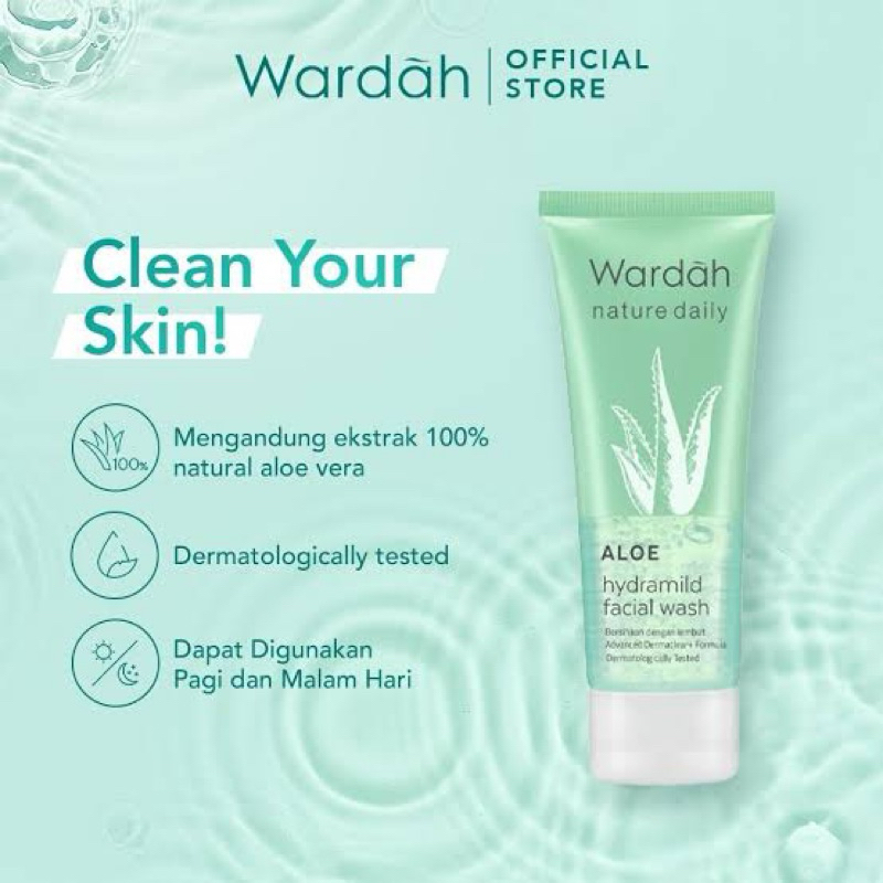 wardah Aloe hydramild facial wash