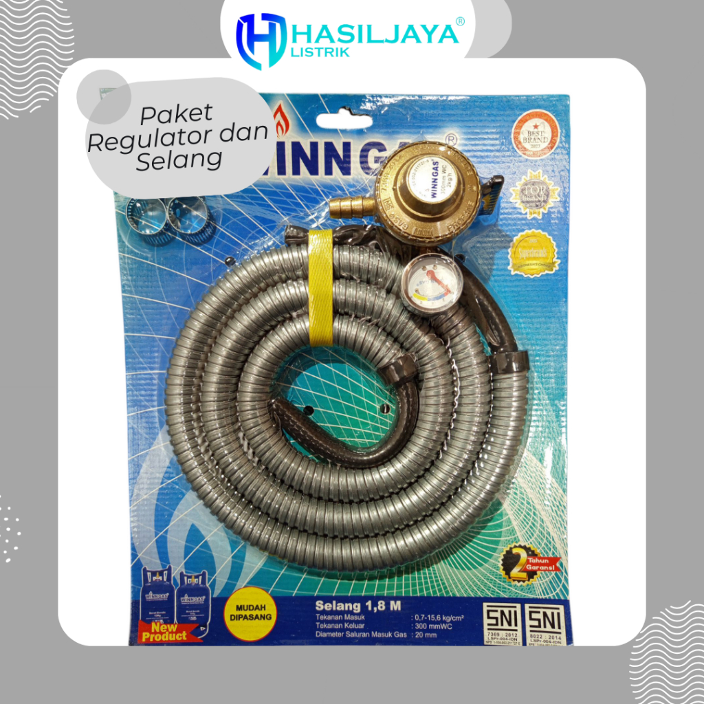 SELANG DAN REGULATOR GAS WINN GAS