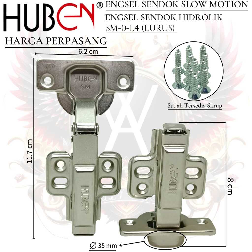 HUBEN engsel sendok hidrolik SM-0-L4 engsel sendok slow motion huben