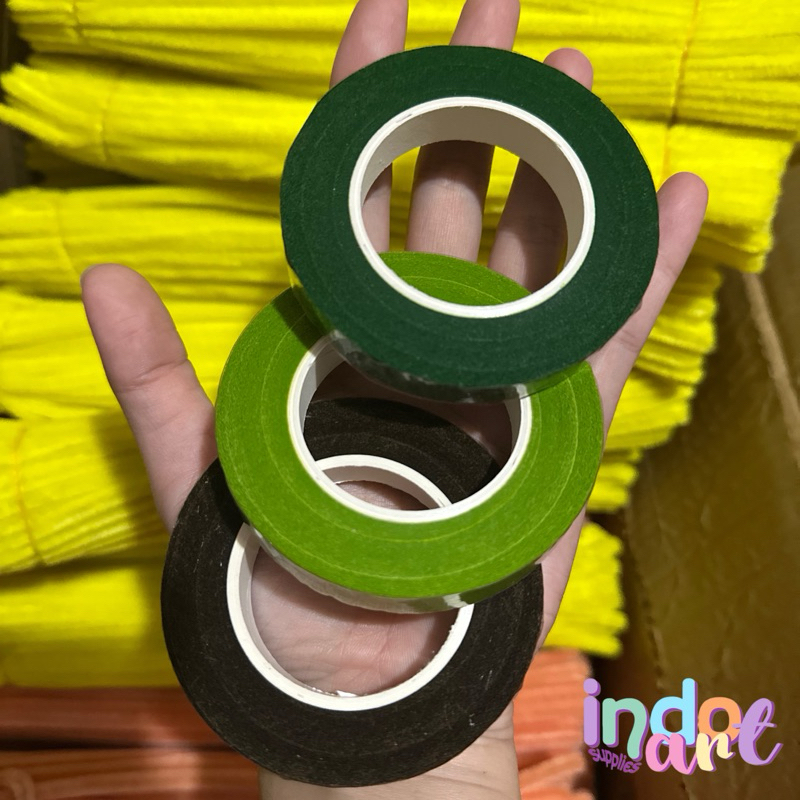 

(IAS) 27 meter Isolasi Kertas Hijau Daun Kerajinan Tangan Batang Tangkai Pohon
