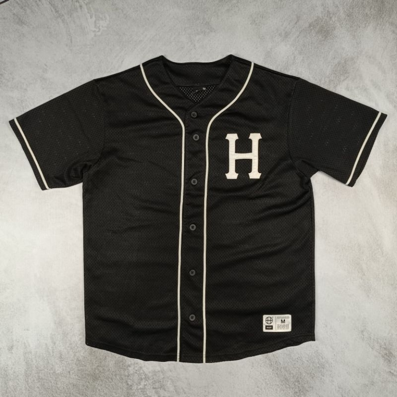 HUF Worldwide Harlem Black Baseball Jersey