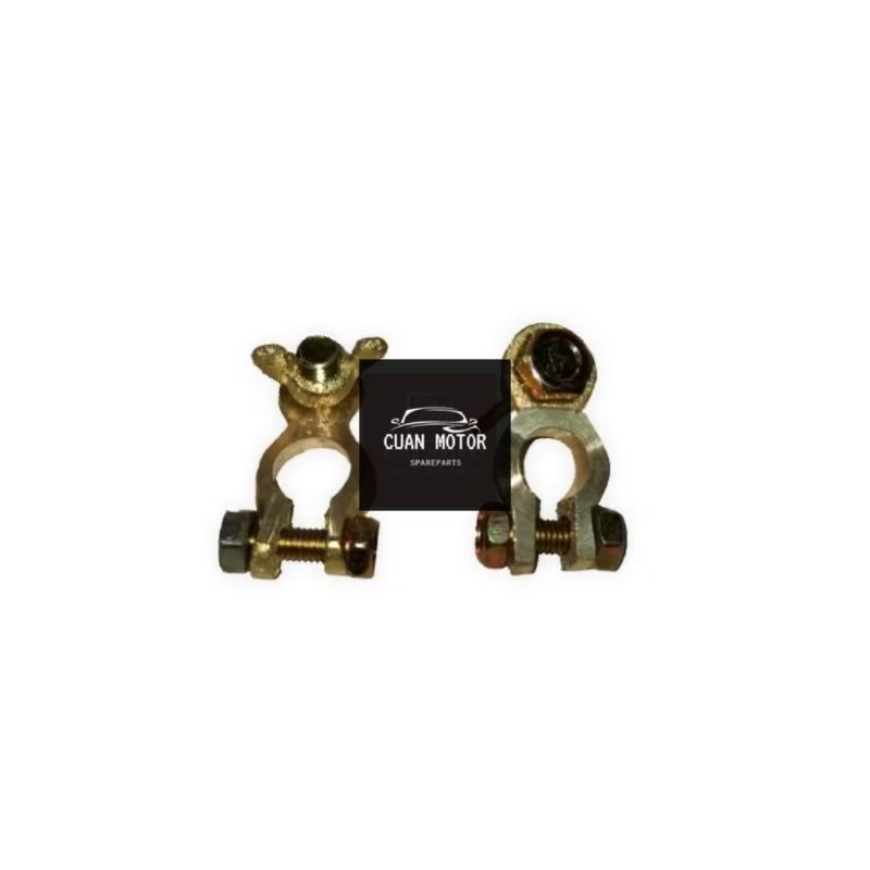 Kepala Aki - Terminal Aki - Klem Accu Kuningan Kecil NS40 & NS40Z & NS40ZL & NS60 & NS60L Set