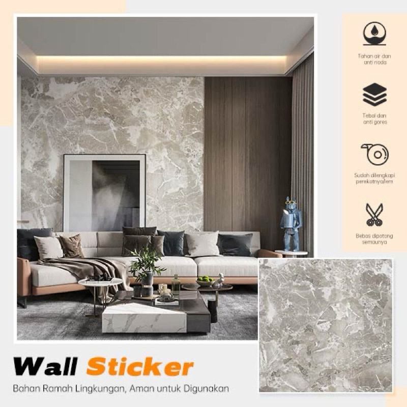 Wallstiker Stiker Dinding Motif Marmer 1011