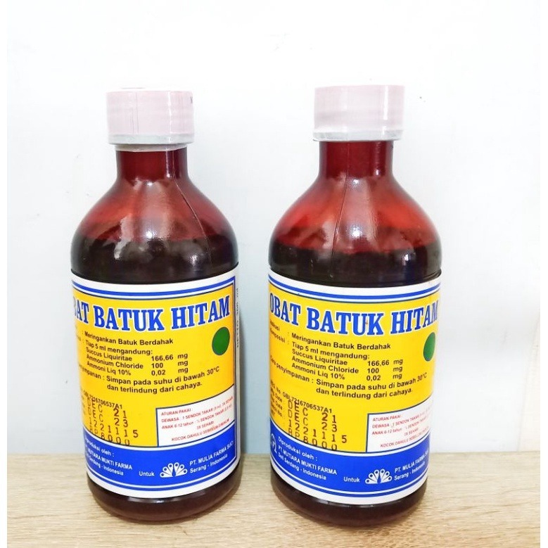 OBH MERAK OBAT BATUK HITAM CAP BURUNG MERAK ORIGINAL MEREDAKAN BATUK BERDAHAK