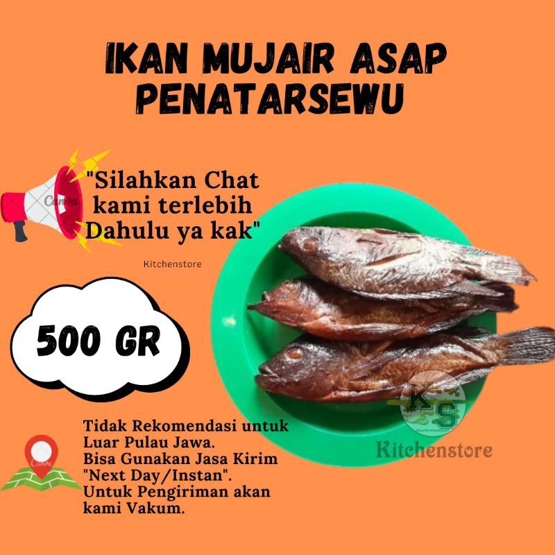 

Ikan Mujair Asap Penatarsewu 500gr