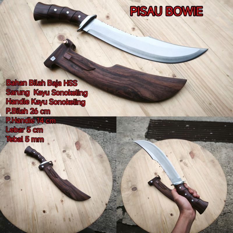 pisau survival bushcraft outdoor hss asli