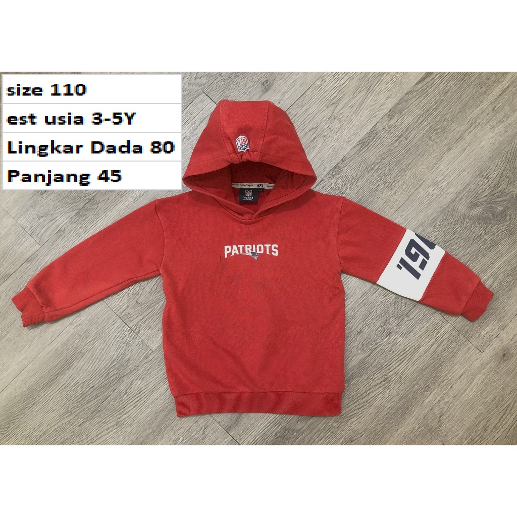 Jaket NFL - Jaket Anak Hoodie Second Preloved Premium