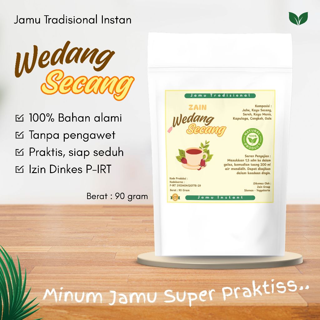

Secang Instan "Zain" Jamu Bubuk Instan Langsung diseduh izin PiRT