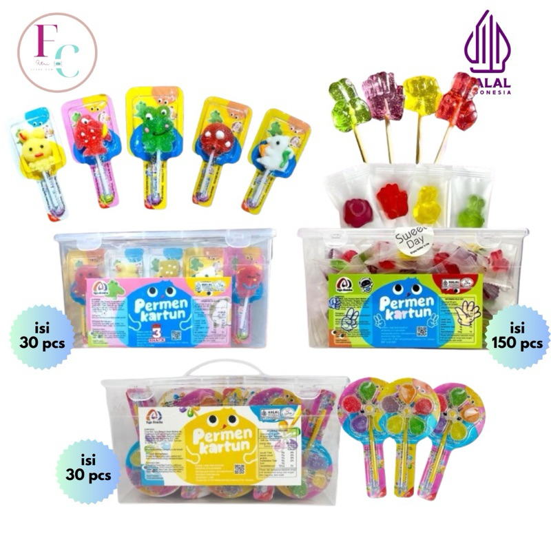 

Permen Kartun Lunak Kartun Aneka Rasa Buah BOX