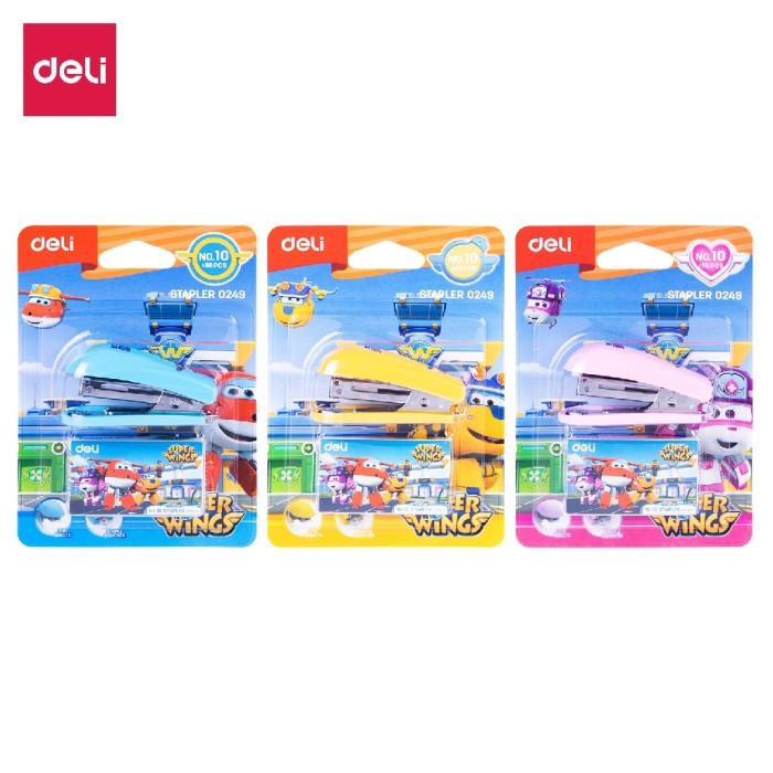 

1 SET STAPLES DAN ISI STAPLER SUPER WINGS - DELI STAPLER E0249