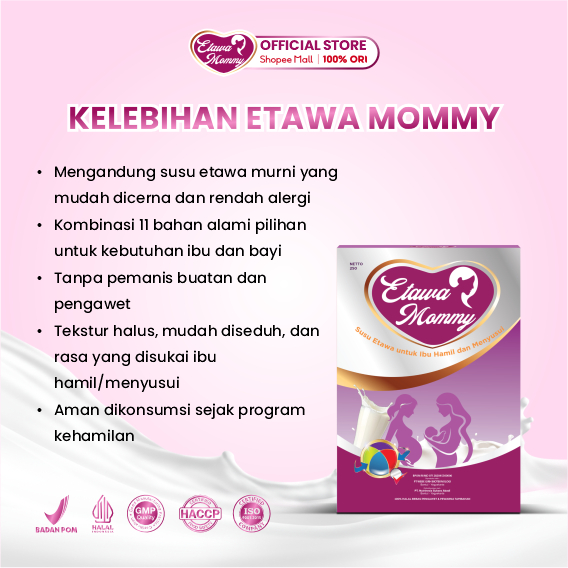 Gratis Ongkir Susu Ibu Hamil Dan Pelancar Asi Ibu Menyusui Etawamommy Paket 1 Box Kemasan 250Gram