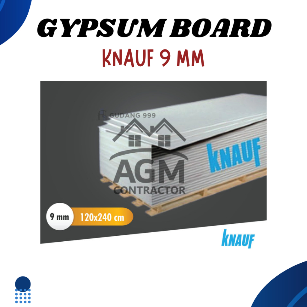 GYPSUM KNAUF 9 MM/GYPSUM KNAUF/PAPAN BOARD/PAPAN GYPSUM