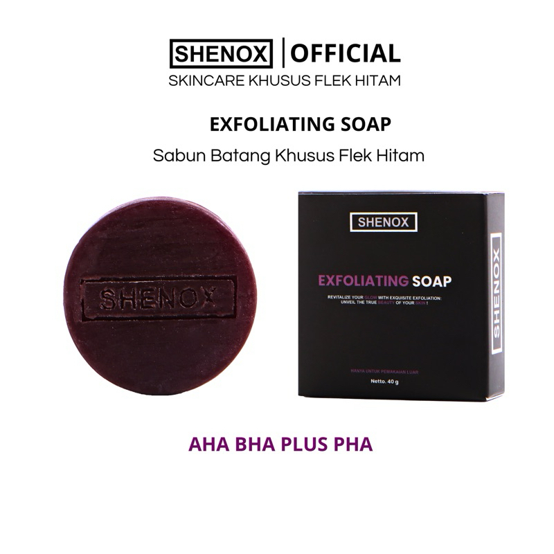 Exfoliating Soap Shenox Skincare Sabun Pengelupasan Flek Hitam Membandel Paling Ampuh BPOM