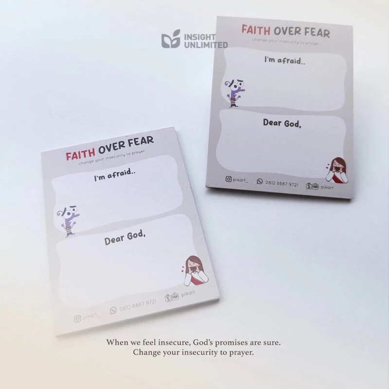 

Memo Pads Faith Over Fear Isi 30 Lembar