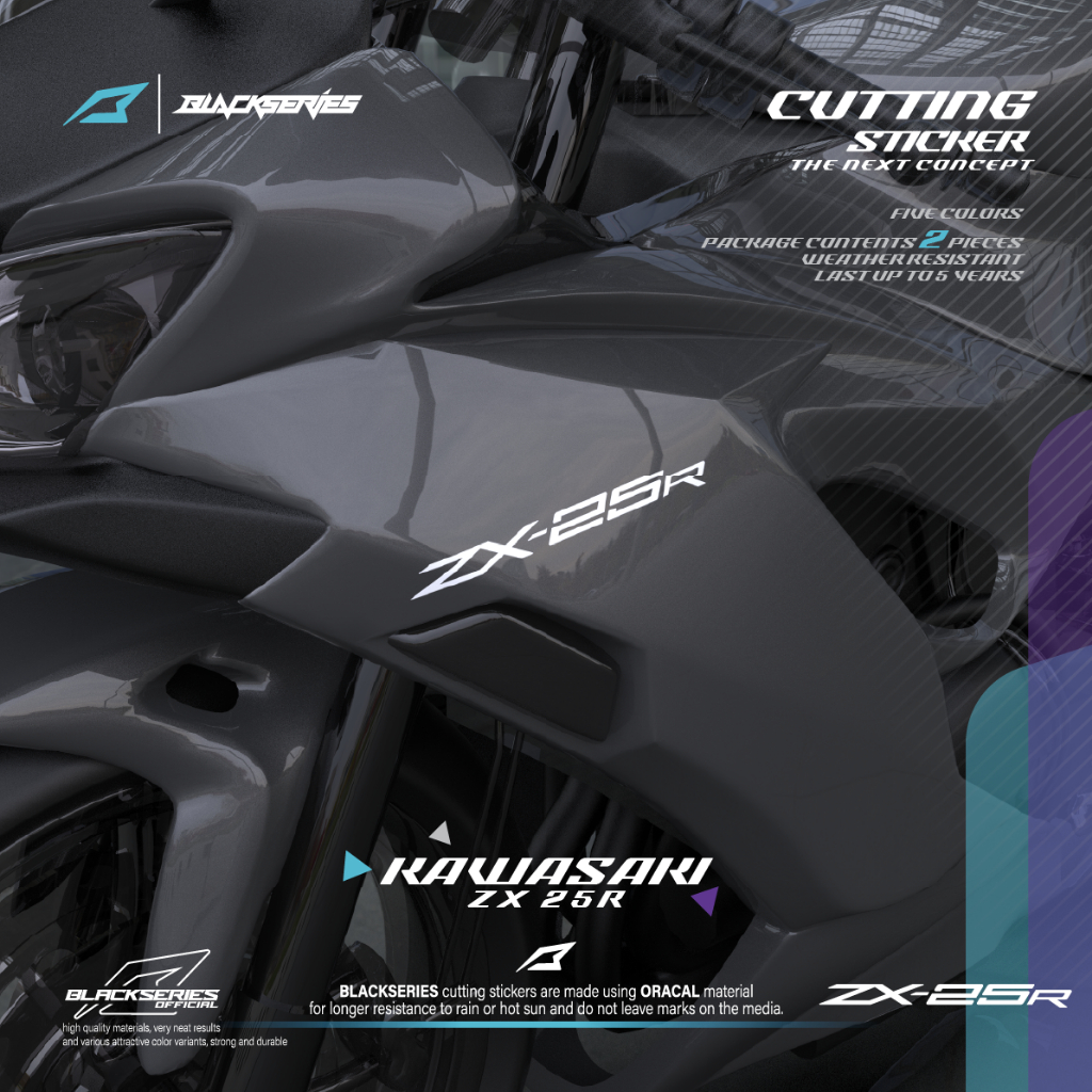 BLACKSERIES | Cutting Sticker ZX-25R | Stiker Kawasaki ZX 25R