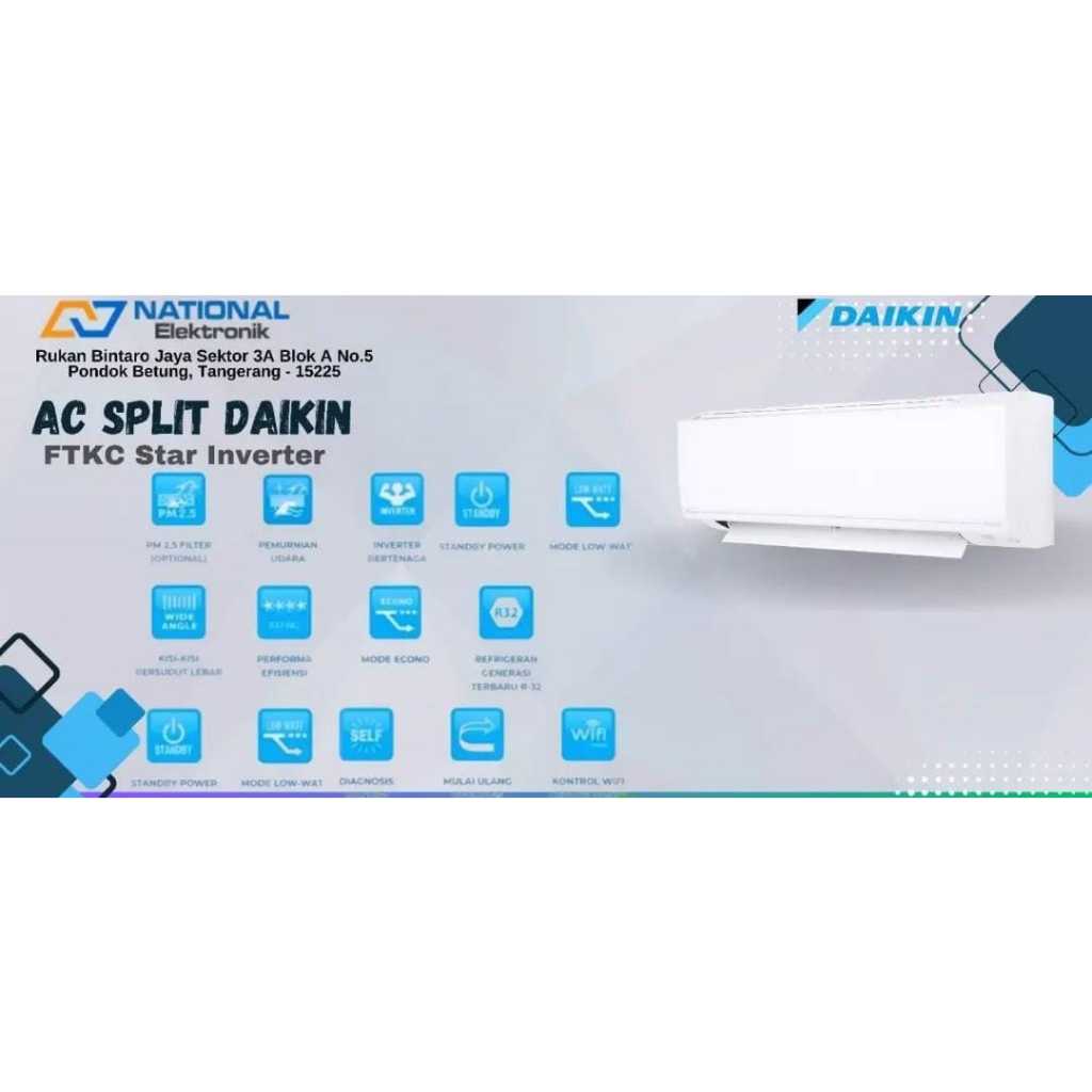 AC DAIKIN STAR INVERTER 3/4 PK - FTKC 20 ( Thailand )