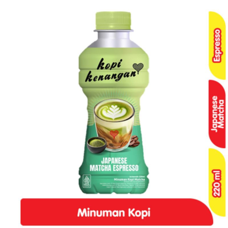 

Kopi Kenangan Minuman Kopi Japanese Matcha Espresso 220 ml ( 1 Dus )