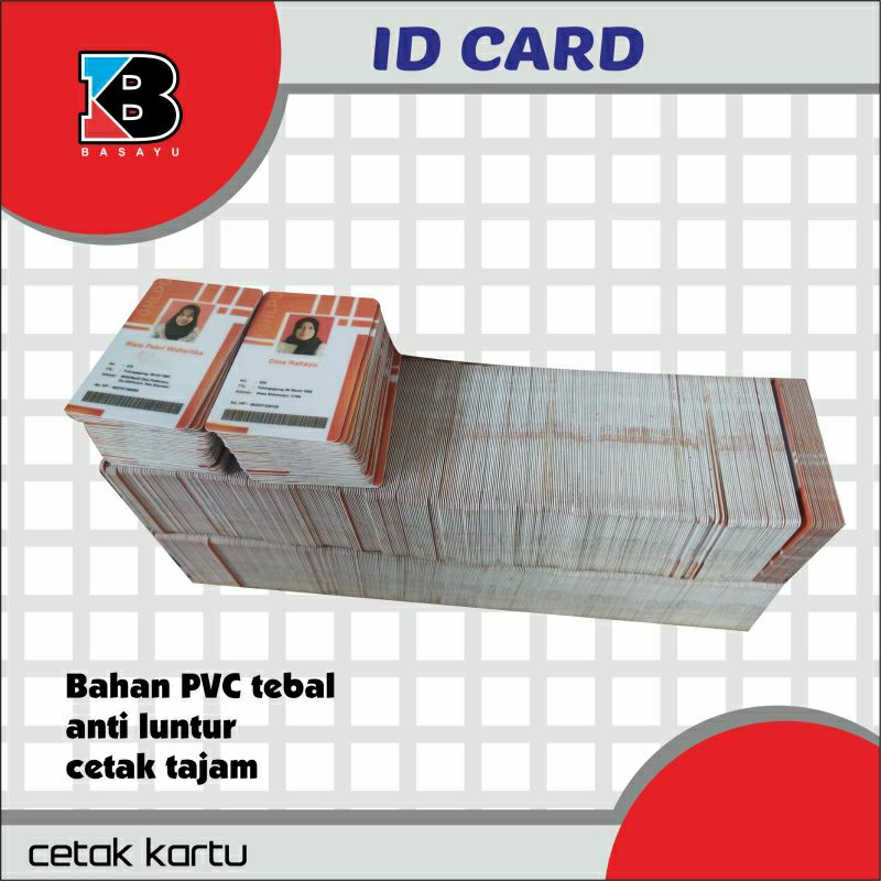

ID CARD kartu member bahan pvc tebal